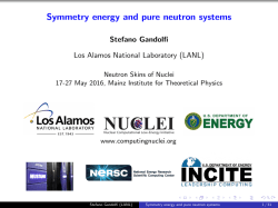 Symmetry energy and pure neutron systems