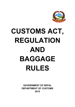 Customs Rules and Regulation