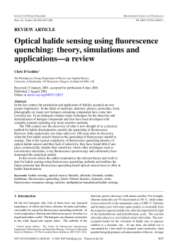 Optical halide sensing using fluorescence quenching: theory