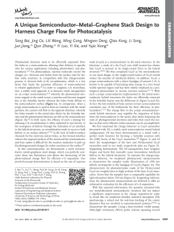 A Unique Semiconductor&ndash;Metal&ndash;Graphene Stack Design to