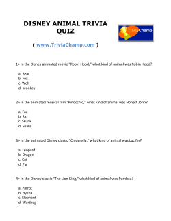 disney animal trivia quiz