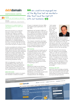 DEBTDOMAIN LIMITED We could have engaged one of the Big