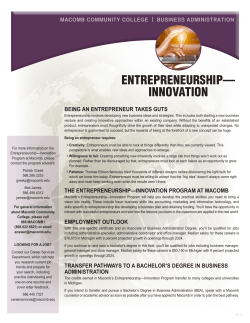 entrepreneurship&mdash; innovation