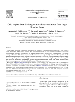Cold region river discharge uncertainty&mdash;estimates from large