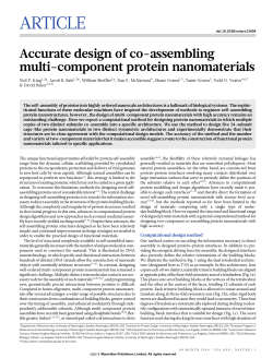Accurate design of co-assembling multi-component