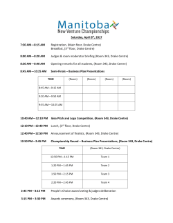 Saturday, April 8th, 2017 7:30 AM—8:15 AM Registration, (Main