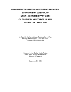 human health surveillance during the aerial spraying for control