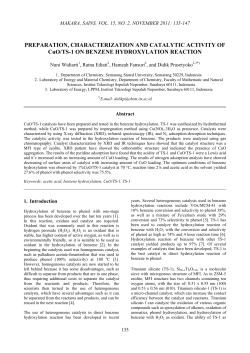 PREPARATION, CHARACTERIZATION AND