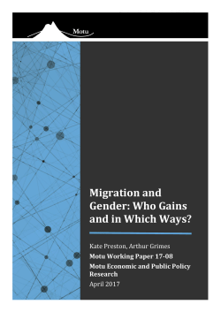 Migration and Gender: Who Gains and in Which Ways?