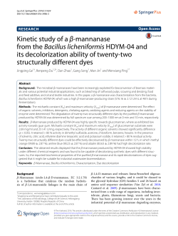 Kinetic study of a &beta;-mannanase from the Bacillus licheniformis