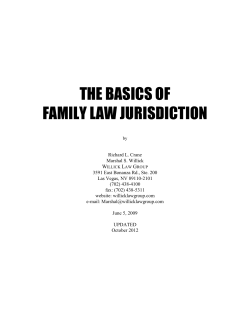 The Basics of Family Law Jurisdiction