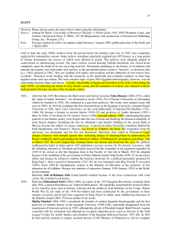 15 EGYPT Warning: Please always quote the source below