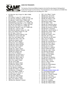 Past Presidents of SAME, 1920