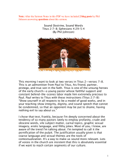 Note: After the Sermon Notes in this PDF we have
