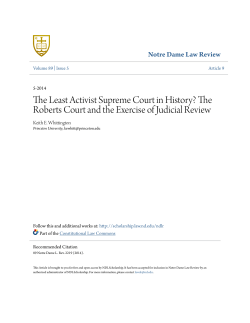 The Least Activist Supreme Court in History?