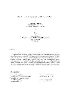 The Economic Determinants of Ethnic Assimilation