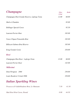 Champagne Italian Sparkling Wines