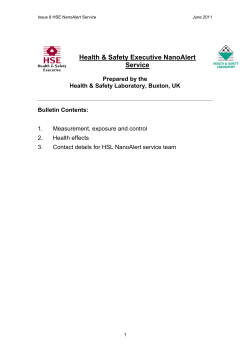 Issue 8 HSE NanoAlert Service