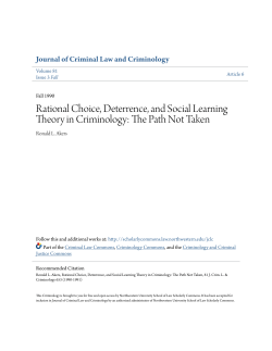 Rational Choice, Deterrence, and Social Learning Theory in