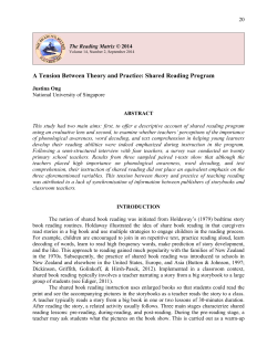 A Tension Between Theory and Practice: Shared Reading Program