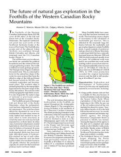 The future of natural gas exploration in the Foothills of the Western