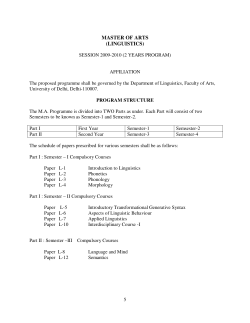 master of arts (linguistics)