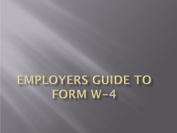Purpose of the Form W-4