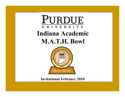 Elementary Math Bowl Questions