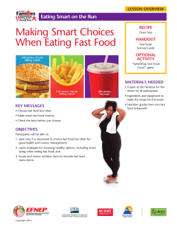 Making Smart Choices When Eating Fast Food