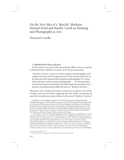 On the Very Idea of a `Specific` Medium: Michael Fried and Stanley