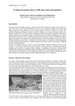 Evolution of tabular iceberg A-38B, observation and simulation