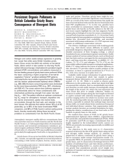 Persistent Organic Pollutants in British Columbia Grizzly Bears