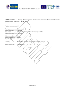 TM PEFC ST 5-3 - Testing the voltage and the power as function of