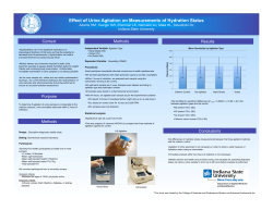 Effect of Urine Agitation on Measurements of Hydration Status