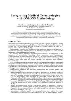 Integrating Medical Terminologies with ONIONS Methodology
