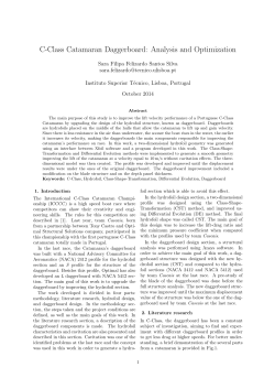 C-Class Catamaran Daggerboard: Analysis and