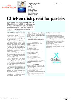 Chicken dish great for parties