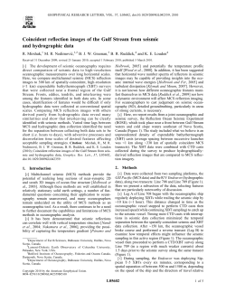 Coincident reflection images of the Gulf Stream from seismic and