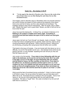 Study Six &ndash; Revelation 2:18-29