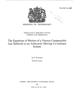 The Equations of Motion of a Viscous Compressible Gas Referred to
