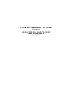 GAVILAN JOINT COMMUNITY COLLEGE DISTRICT MEASURE E