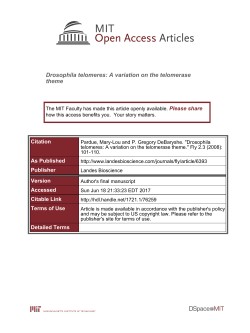 DROSOPHILA TELOMERES: TRANSPOSABLE ELEMENTS WITH