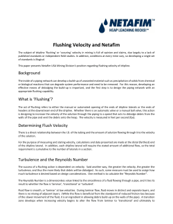 Flushing Velocity of Driplines