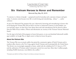 Six Vietnam Heroes to Honor and Remember