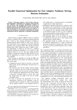 Parallel Numerical Optimization for Fast Adaptive Nonlinear Moving