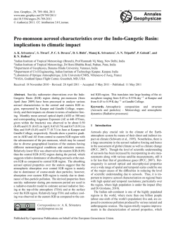 Pre-monsoon aerosol characteristics over the Indo