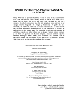 HARRY POTTER Y LA PIEDRA FILOSOFAL