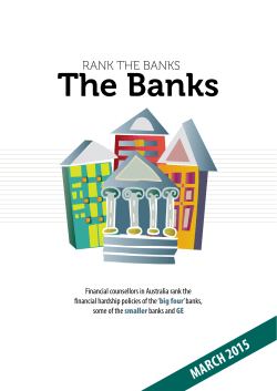 Rank the Banks 2015 - Financial Counselling Australia