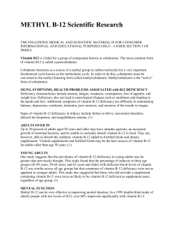 METHYL B-12 Scientific Research