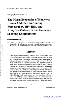 The Moral Economies of Homeless Heroin Addicts